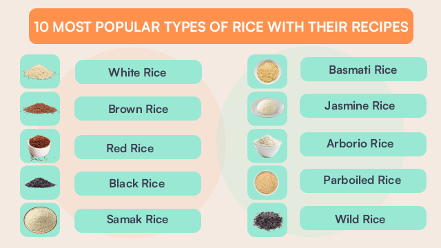 10 types of rice