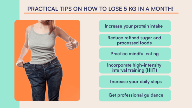 Tips on how to lose 5kg in a month