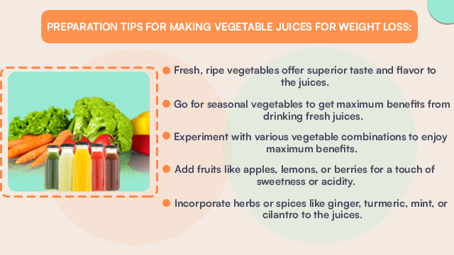 Preparation Tips For Making Vegetable Juices For Weight Loss